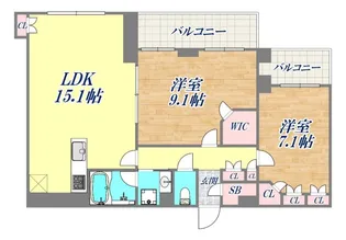 ミレーネ神戸住吉本町【3階】の間取り
