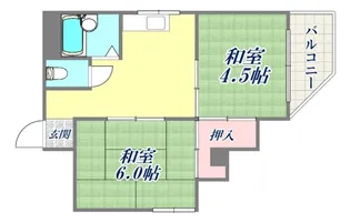 ミナトひまわりマンション【2階】の間取り