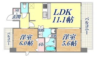 プレサンス三宮東フィール【12階】の間取り