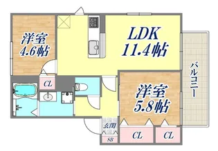 シャーメゾン協和B【2階】の間取り