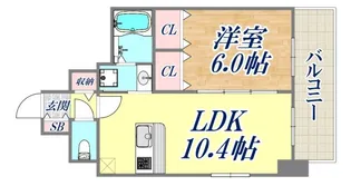 クラシェス深江【6階】の間取り