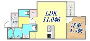 Kパラッツォ兵庫五宮町【1階】の間取り