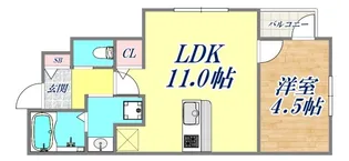 Kパラッツォ兵庫五宮町【1階】の間取り