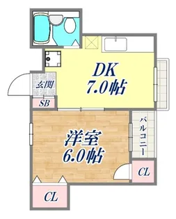 グリーンヒル新長田【4階】の間取り