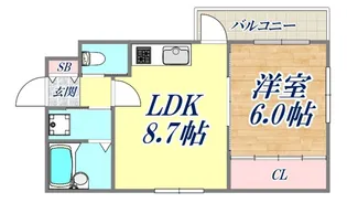 サンビルダー三宮【2階】の間取り