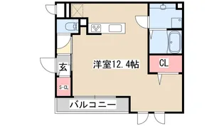 AQUILA上筒井【1階】の間取り