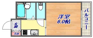 六甲アサヒ【3階】の間取り