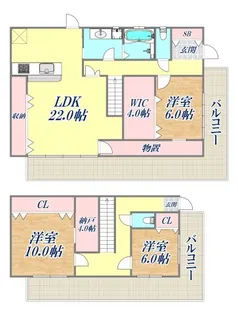 森北町6丁目テラスハウスの間取り
