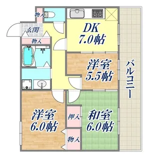 ハイム屋敷本【1階】の間取り