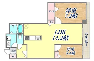 グランフェルティ本山【1階】の間取り