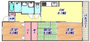 摩耶コート壱番館【8階】の間取り
