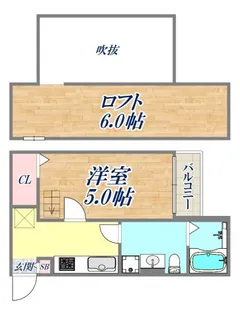 ラネージュ五色山【1階】の間取り