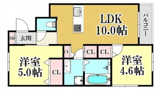 espoir【2階】の間取り