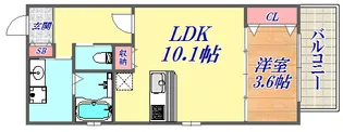 STELLA LUCE北野坂【6階】の間取り