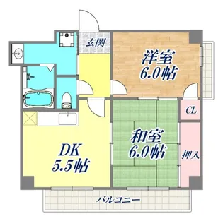ベージュ野田【3階】の間取り