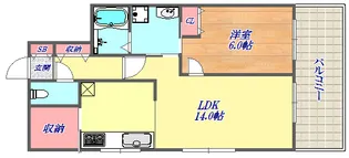 プレサンス新神戸【11階】の間取り