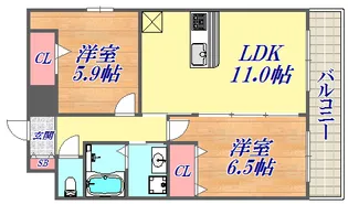 プラチナコート【10階】の間取り