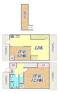 プラシド青谷A棟・B棟の間取り