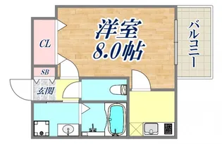 フローレンス甲南町【1階】の間取り