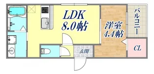 エムグレース神戸湊川【3階】の間取り