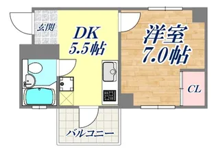 ダイヤモンドコーポ【6階】の間取り