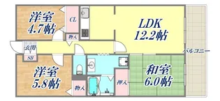 シティ南落合【7階】の間取り