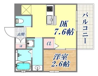 ワコーレヴィータ国香通【2階】の間取り