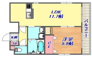 ポプリ六甲【1階】の間取り