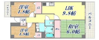シティ南落合【5階】の間取り