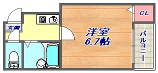 住吉スカイブルー【1階】の間取り