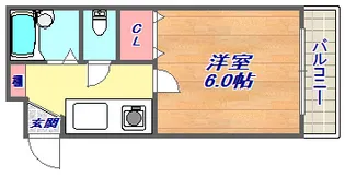 住吉スカイブルー【1階】の間取り