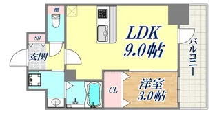 プレサンス神戸水木通ルミエス【9階】の間取り