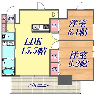 プリオーレ神戸大開通【10階】の間取り