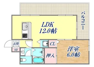 サンメゾン大開【7階】の間取り