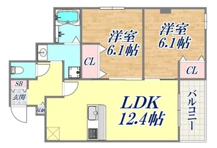 マノワール・ラ山本通【4階】の間取り