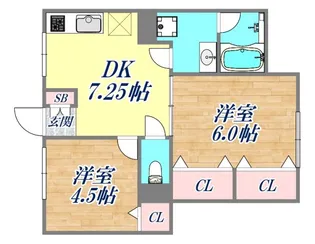 コートフジ【1階】の間取り