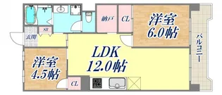 ビレッジハウス港島タワー【2階】の間取り