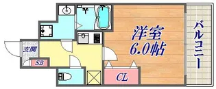 エスリード神戸三宮【3階】の間取り