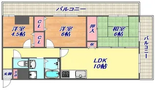 フィール神戸【2階】の間取り