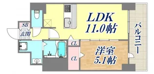 グランビスタ新神戸【4階】の間取り