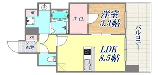 プレサンス神戸長田マリエント【9階】の間取り