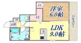 セジュール六甲道【3階】の間取り