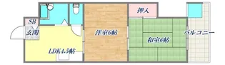 グリーンビラ西代【3階】の間取り