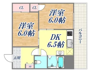 御崎町ハイツ【3階】の間取り