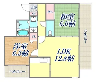 第2テルアキビル【4階】の間取り