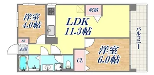 トーカンマンション兵庫島上町【5階】の間取り