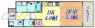 ファーストフィオーレ三宮EAST【6階】の間取り