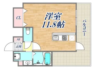 パークビュー王子駅前【8階】の間取り