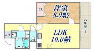 さんくれーる湊川【10階】の間取り
