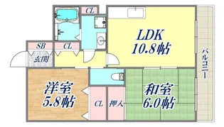 LAZO御影【4階】の間取り